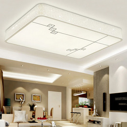 简约现代LED吸顶灯大气长方形创意时尚无极遥控客厅卧室灯饰灯具