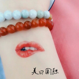 韩国防水仿真纹身贴 男女假刺青贴纸个性创意吻唇3D红唇贴纸包邮