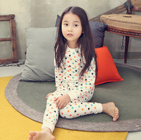 2015韩国儿童品牌最新冬款保暖长袖睡衣居家服舒适两件套