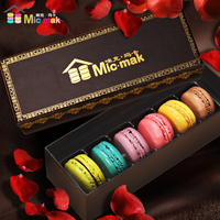 micmak 手工糕点法国进口料零食送女友法式马卡龙甜点6枚礼盒装