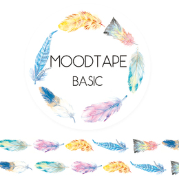 moodtape.BASIC羽毛一弹。mood原创和纸胶带创意贴纸diy手工手账