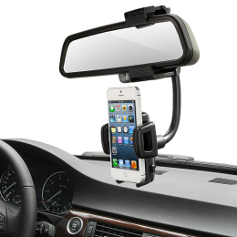 车载后视镜手机支架 吸盘多功能汽车倒后镜创意座通用GPS导航支架