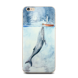原创设计鲸鱼少女iPhone6/6s手机壳6s plus 5s清新文艺硅胶手机壳