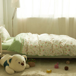 纯棉学生宿舍被套单人床上三件套床品 儿童床单1.2米床上用品全棉
