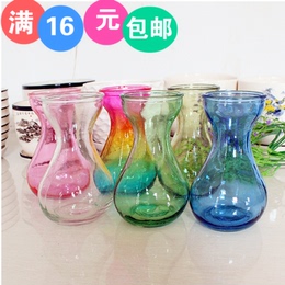 风信子种球花瓶绿萝水培瓶 彩色玻璃瓶 透明玻璃花瓶 花盆 包邮