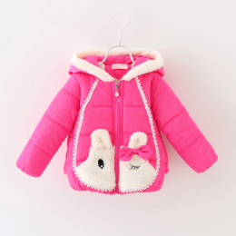 女童冬装加绒加厚棉袄棉服1234岁女宝宝棉衣外套韩版婴幼儿童上衣