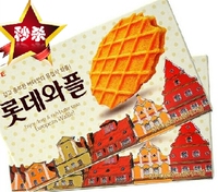 韩国 进口食品 奶油瓦夫饼干40g 零食甜点薄脆西式糕点零食批发