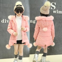 女童棉衣外套冬季2015新款加厚中大童棉服儿童中长款冬装韩版冬潮