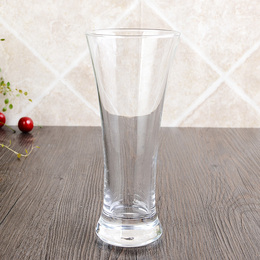 腰形果汁玻璃杯无铅耐高温喇叭形状杯子水杯茶杯透明玻璃杯子杯具