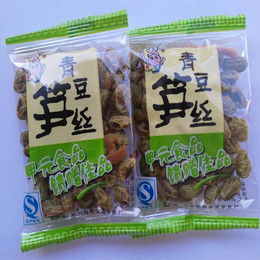 临安馆 零食特产 农家烘烤青豆笋丝 250克  开袋即食 4件包邮