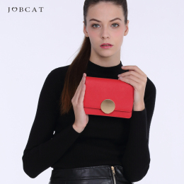 jobcat新款女包幸运圆单面斜挎包休闲单肩包欧美时尚手拿包手抓包