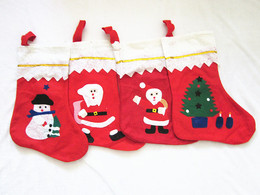 普通圣诞袜白口绿口袜子 圣诞礼物 圣诞树装饰 圣诞节装饰挂件