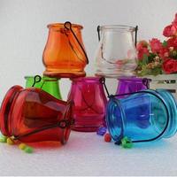 特价创意玻璃水培吊兰花瓶彩色花瓶花器水培溶器植物瓶子挂式花盆