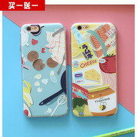 可爱日韩浮雕苹果6原创意iphone6plus手机壳全包边5se硅胶防摔潮