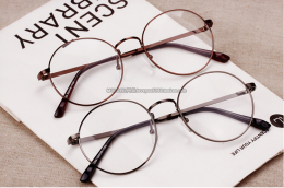 时尚潮流韩版 金属复古圆形男女款眼镜框 可配近视眼镜