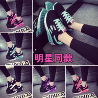 运动鞋女韩版潮学生跑步鞋秋季厚底气垫鞋女透气休闲鞋女平底单鞋