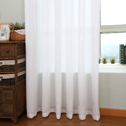 纯白色棉窗纱(80%棉+20%涤)2.8米高门幅加密透光不透影保护隐私