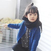 美妞之城 女童毛衣外套 2016秋季新款女童装 韩国品牌宽松版开衫