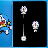 哆啦A梦可爱卡通长胸针女韩国饰品衬衫领扣机器猫迷你小领针配饰