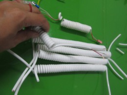 螺旋电缆 弹簧电源线 2芯*0.5 2米黑色 白色 6米长现货