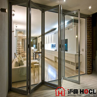 上海定做阳台折叠门玻璃房间隔断推拉门铝镁合金阳光房阳台商铺门