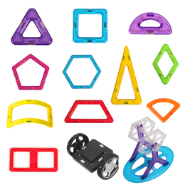 塔百变提拉磁性积木儿童早教益智玩具磁力片1-2-3-6周岁 散件