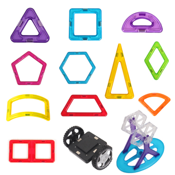 塔百变提拉磁性积木儿童早教益智玩具磁力片1-2-3-6周岁 散件