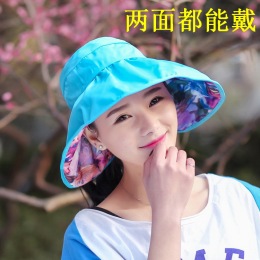 夏季女士帽子女士韩版潮流时尚个性女士太阳帽遮阳帽可折叠大沿帽