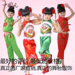 六一新款儿童舞蹈服夏季幼儿园民族舞秧歌舞演出服装女童元旦表演