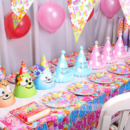 儿童生日派对卡通桌布一次性塑料party宝宝创意周岁装扮台布批发
