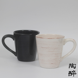 情侣杯子日式陶瓷马克杯带带勺简约水杯创意复古个性喝水茶杯包邮