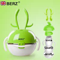 英国BERZ儿童餐具组合套装不锈钢婴儿碗勺宝宝吸盘碗生日礼物