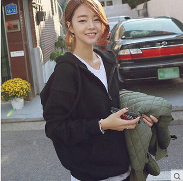 春秋季韩版bf棒球服女式开衫外套短款长袖宽松百搭夹克加绒棒球衫