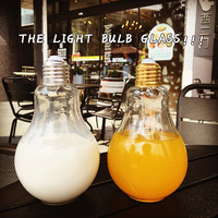 韩国ulzzang原宿个性电灯泡透明牛奶玻璃水杯创意可爱学生随手杯