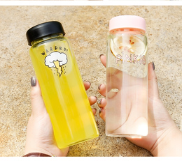 韩国my bottle创意便携玻璃杯带盖水瓶夏季柠檬杯车载水杯随手杯
