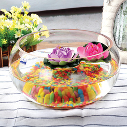 全国包邮 金鱼缸 玻璃 水族箱小型创意生态圆形 大号乌龟缸