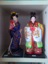 赵氏人形，朝鲜，日本古装美女家居摆件，民俗工艺品