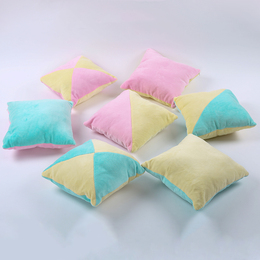 现代小清新美式欧式沙发珊瑚绒抱枕纯色抱枕套靠垫靠枕含芯可拆洗