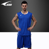 正品锐克新款光板篮球服运动套装 组队训练球衣短袖篮球服B05344