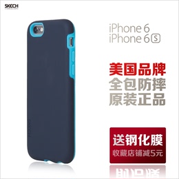 美国iPhone6手机壳SKECH红蓝苹果6软保护套4.7进口硅胶6s防摔全包