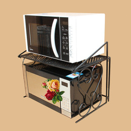 铁艺微波炉架烤箱架厨房置物架调味品隔板架折叠加粗加固
