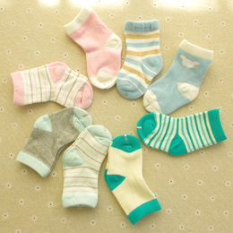 2双婴儿袜子0-3个月新生儿袜子秋冬纯棉男女宝宝袜子春秋0-6个月