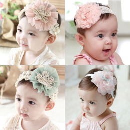 韩国宝宝发带发饰新生儿婴幼儿头饰头花儿童头带可爱女童公主发箍