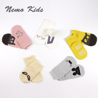 0-1-3岁6-12个月韩国婴儿袜子宝宝袜春夏季薄款不对称防滑纯棉袜