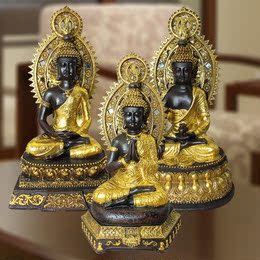 泰国佛像工艺品 东南亚三世佛古典中式高档家居书房摆件创意礼品