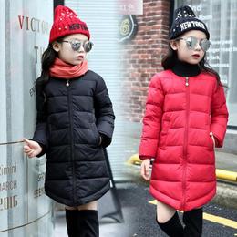2016韩版女童新款羽绒服儿童中长修身时尚保暖羽绒外套