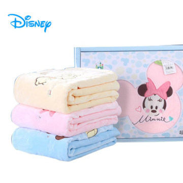 迪士尼正品婴儿毛毯宝宝春夏纯色毛毯新生儿幼儿午睡毯空调被
