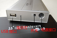 包邮3.5寸台式机IDE并口硬盘盒老接口移动硬盘盒USB2.0铝合金超薄