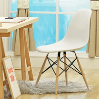 韩米伊姆斯设计师椅办公椅餐椅靠背椅简约实木塑料咖啡椅创意椅子