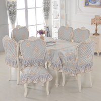 高档欧式餐桌布椅套椅垫套装加大椅子套餐椅垫长方形圆茶几桌布艺